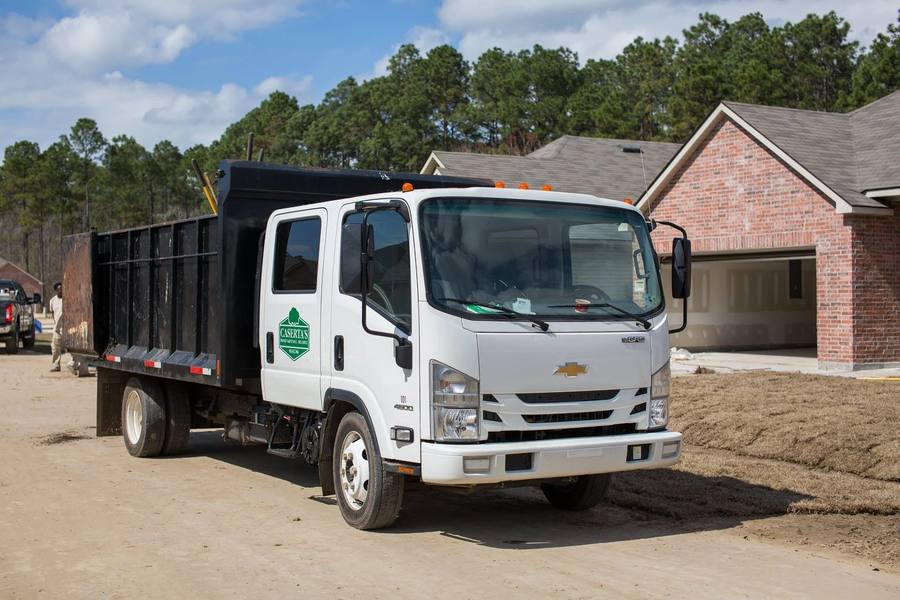 Caserta's Land Services crew on a job in Covington, LA