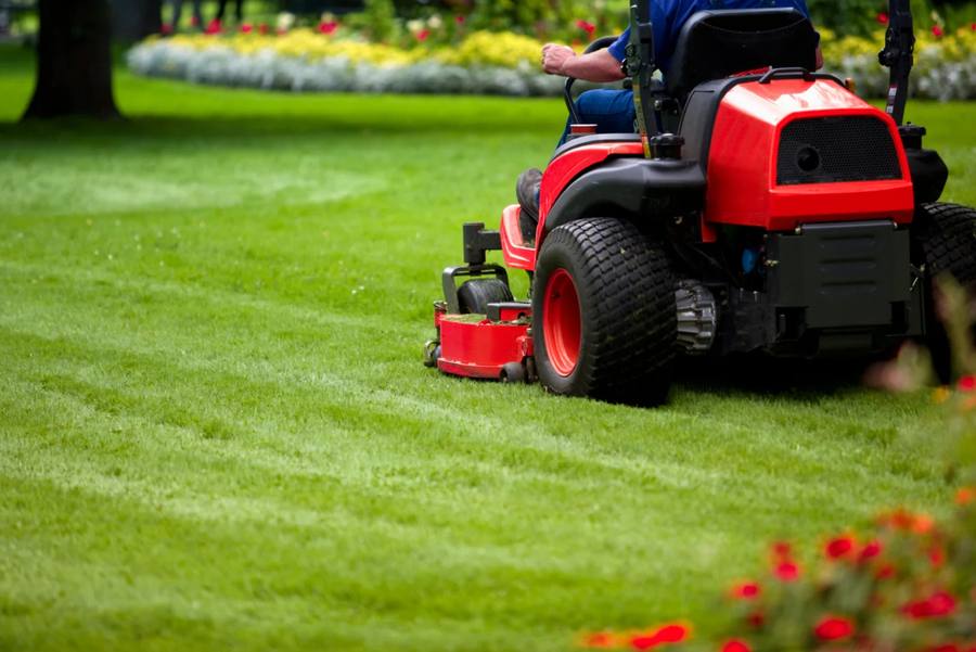 Lawn maintenance visit by Caserta's Land Services