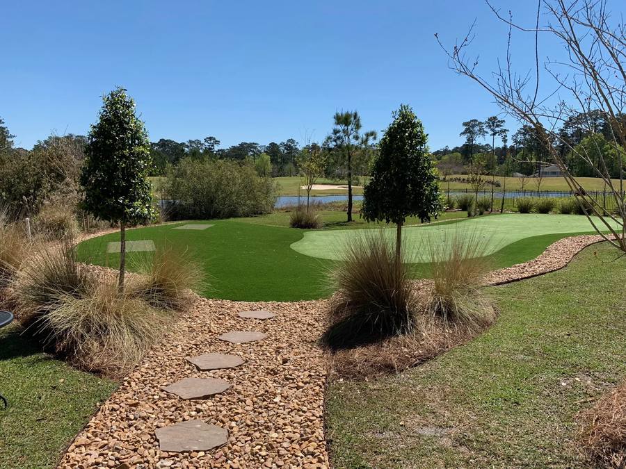 Shrub installation on a St. Tammany Parish property